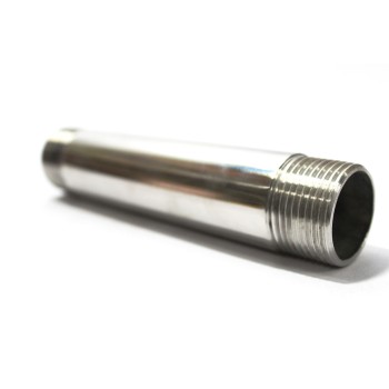 SS Barrel Pipe Nipple Round ERW Commercial Stainless Steel 202 (LENGTH:80mm 3" Long))